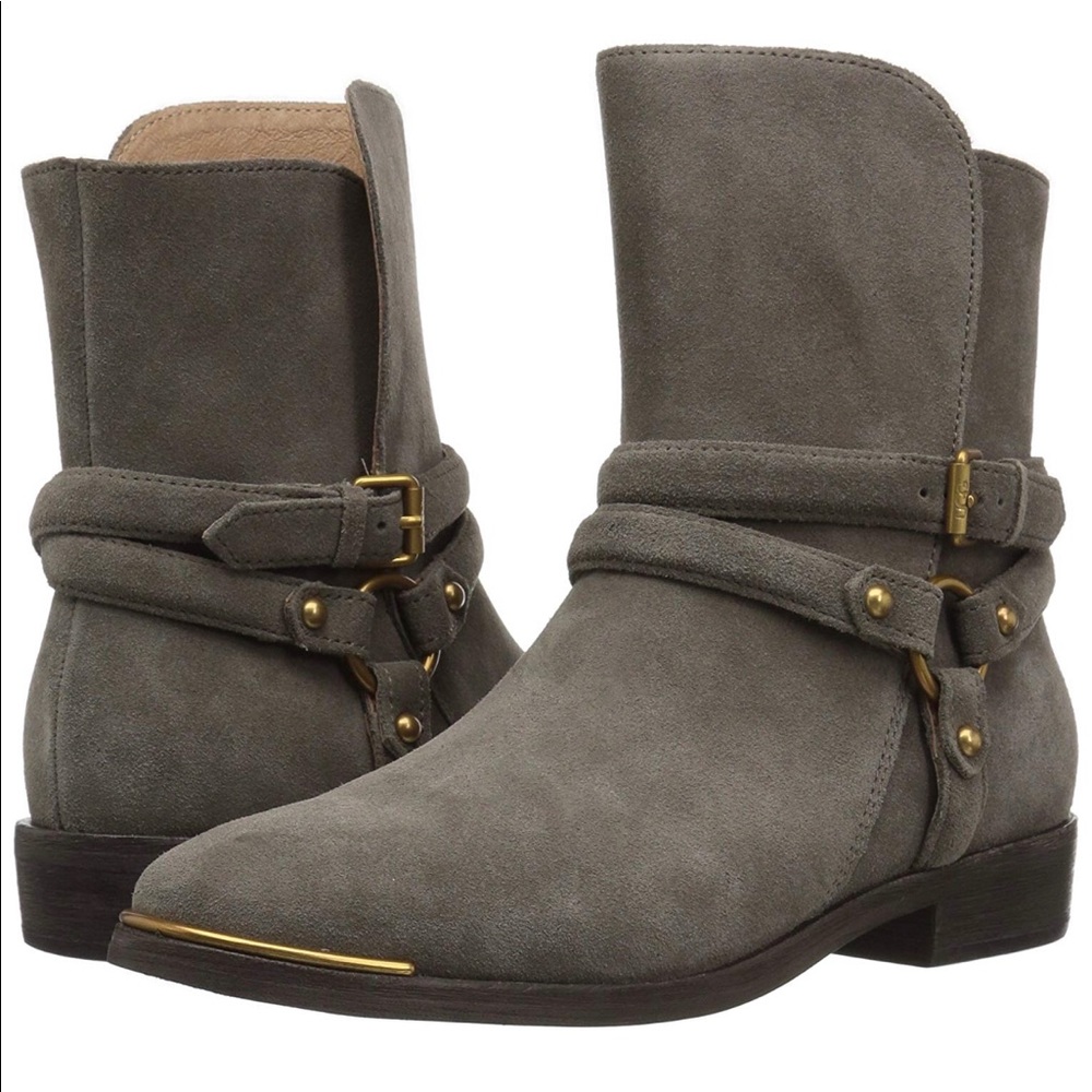 Ugg grey suede ankle boots NWOT